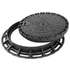 黒い円形の鋳鉄のマンホールの蓋D400 B125の砂型で作る投資
