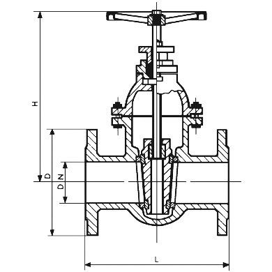 DN100 PN 10および16のねじの中の金属によってつけられているゲート弁楕円形ボディ鋳鉄